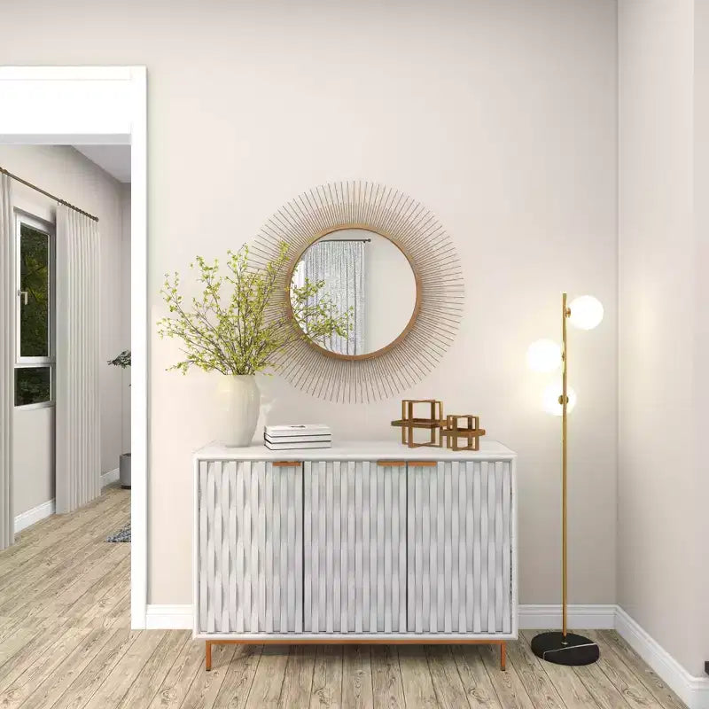 Specchio da parete a stella in metallo da 90 cm oro - Cornice in ferro, nessun assemblaggio, arredamento moderno