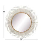 Specchio da parete a stella in metallo da 90 cm oro - Cornice in ferro, nessun assemblaggio, arredamento moderno