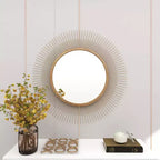 Specchio da parete a stella in metallo da 90 cm oro - Cornice in ferro, nessun assemblaggio, arredamento moderno