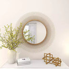 Specchio da parete a stella in metallo da 90 cm oro - Cornice in ferro, nessun assemblaggio, arredamento moderno