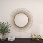 Specchio da parete a stella in metallo da 90 cm oro - Cornice in ferro, nessun assemblaggio, arredamento moderno