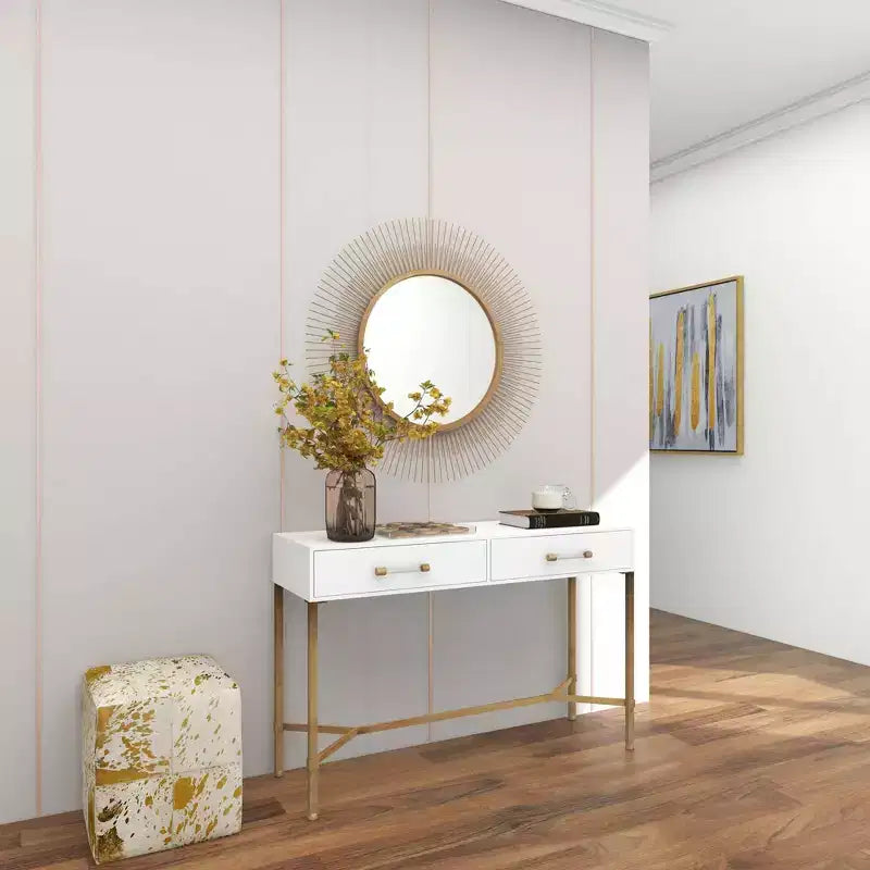 Specchio da parete a stella in metallo da 90 cm oro - Cornice in ferro, nessun assemblaggio, arredamento moderno