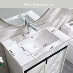 Mobile bagno con lavabo, mobiletto lavabo da bagno in stile rustico largo 76 cm con ante scorrevoli a persiana e cassetti e ripiani regolabili