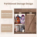 Mobile bagno con lavabo, mobiletto lavabo da bagno in stile rustico largo 76 cm con ante scorrevoli a persiana e cassetti e ripiani regolabili