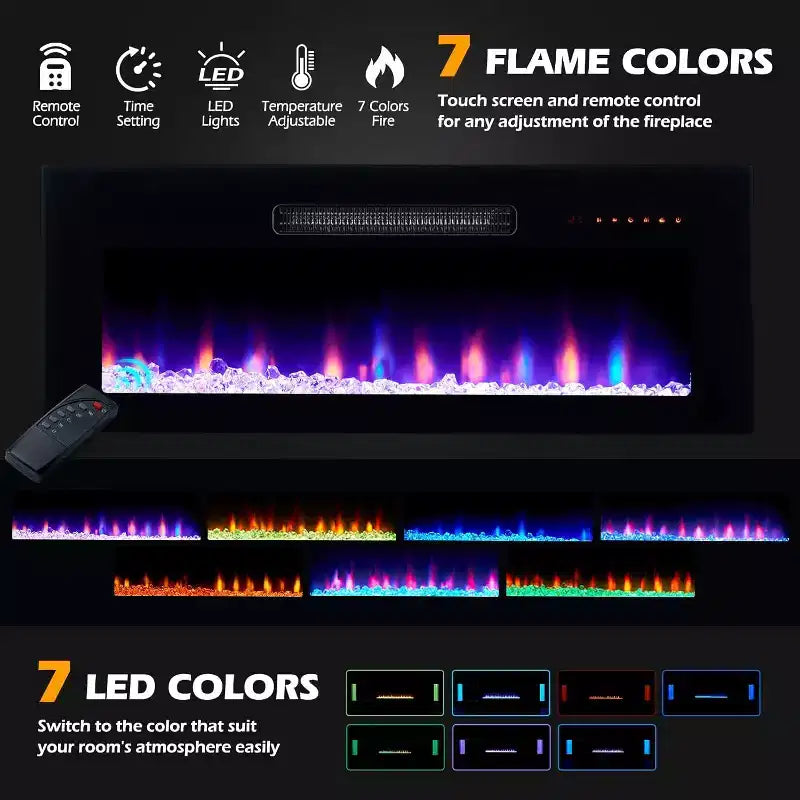 Mobile TV da 70" con luci a LED, ante a ribalta e vetrina angolare