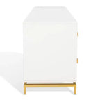 Cassettiera moderna a 4 cassetti - Bianco e oro