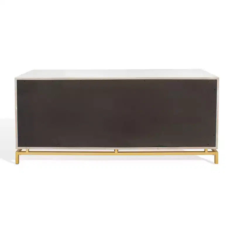 Cassettiera moderna a 4 cassetti - Bianco e oro