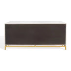 Cassettiera moderna a 4 cassetti - Bianco e oro