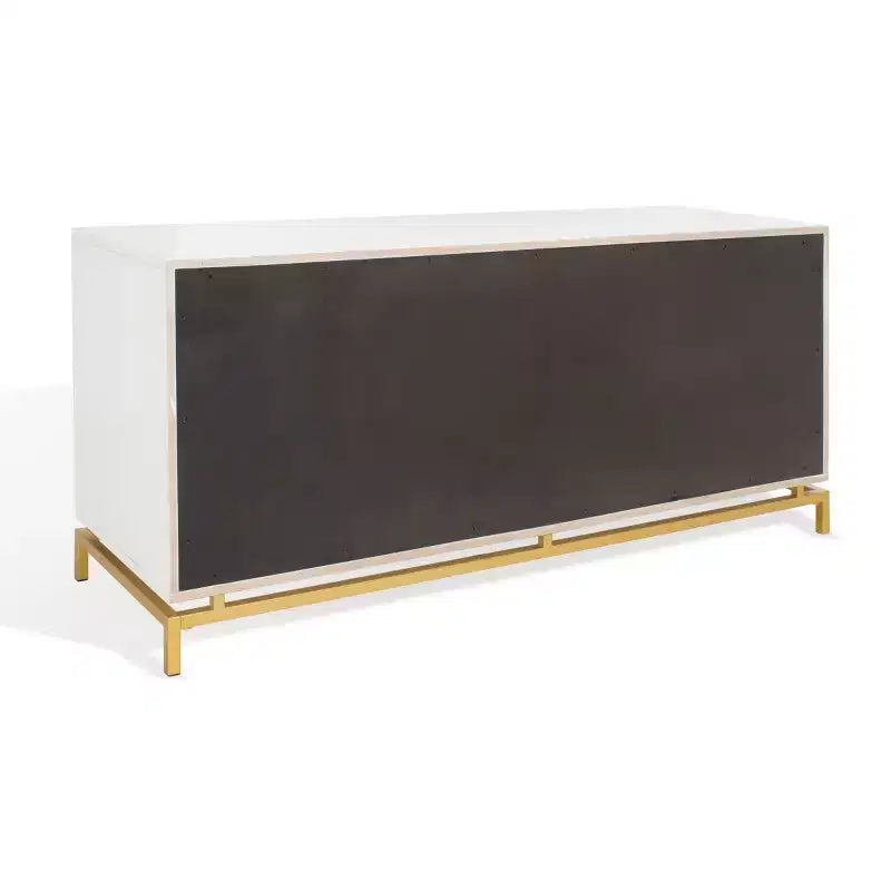 Cassettiera moderna a 4 cassetti - Bianco e oro