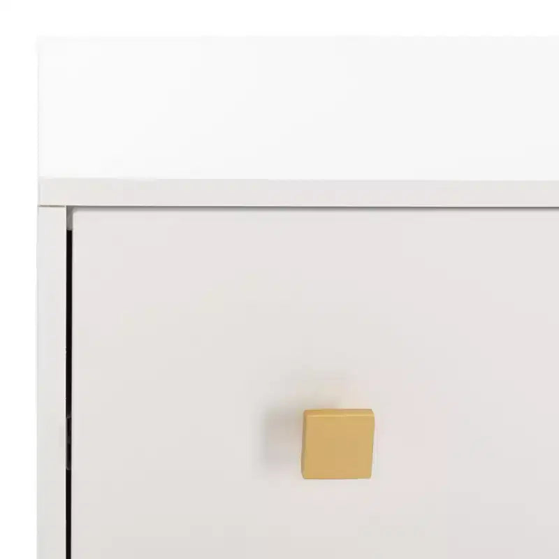 Cassettiera moderna a 4 cassetti - Bianco e oro