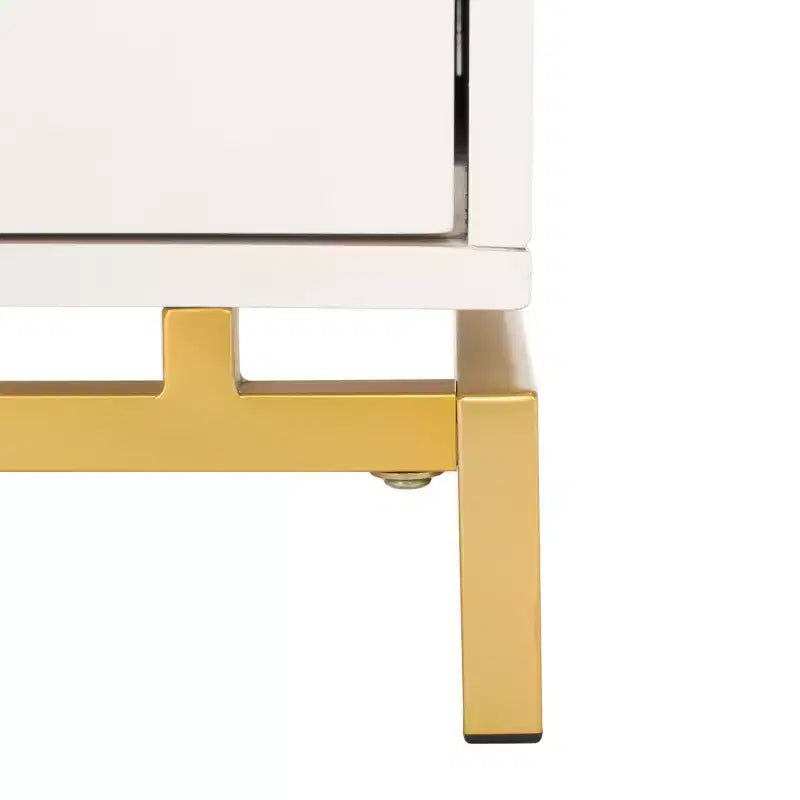 Cassettiera moderna a 4 cassetti - Bianco e oro