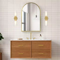 36 x 24 Inch Gold Arched Bathroom Medicine Cabinet With Mirror