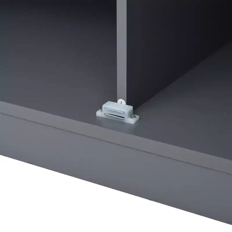 Mobile credenza alto moderno da 181 cm autoportante per sala da pranzo con ante e ripiani interni, 2 ripiani regolabili e 8 mensole sulle ante per cucina e soggiorno