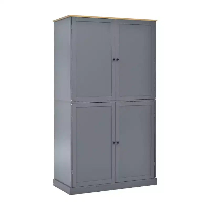 Mobile credenza alto moderno da 181 cm autoportante per sala da pranzo con ante e ripiani interni, 2 ripiani regolabili e 8 mensole sulle ante per cucina e soggiorno