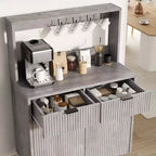Madia a 2 ante con 2 cassetti, mobile contenitore in legno per sala da pranzo, cucina e soggiorno, mobiletto consolle da caffè