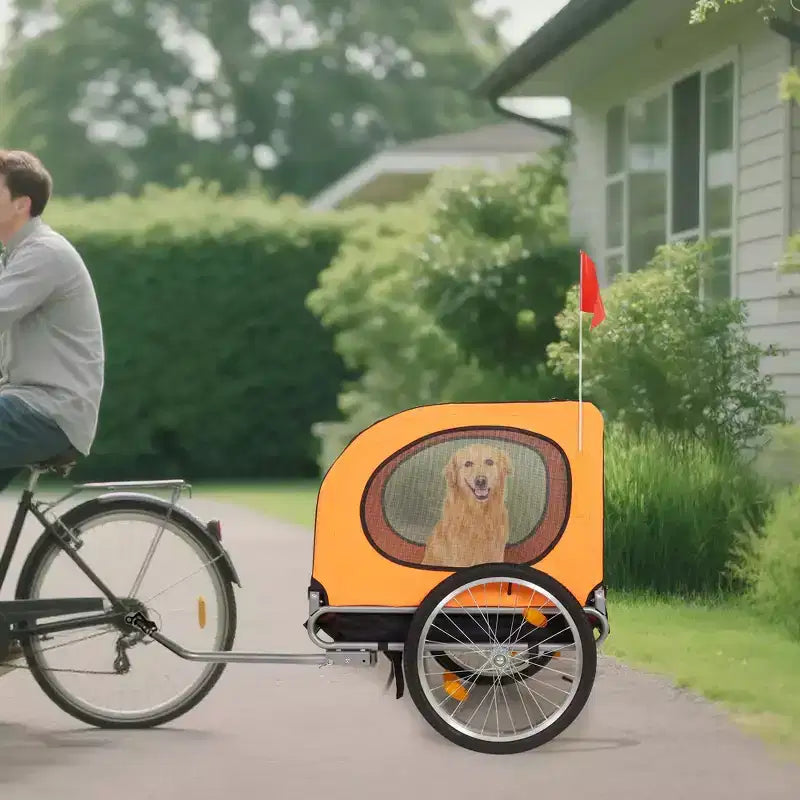 Rimorchio per bici per cani, passeggino da jogging - Convertibile per cani di taglia media/grande, capacità 40 kg, impermeabile, attacco universale per bici da 20-29 pollici