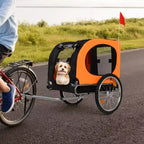 Rimorchio per bici per cani, passeggino da jogging - Convertibile per cani di taglia media/grande, capacità 40 kg, impermeabile, attacco universale per bici da 20-29 pollici