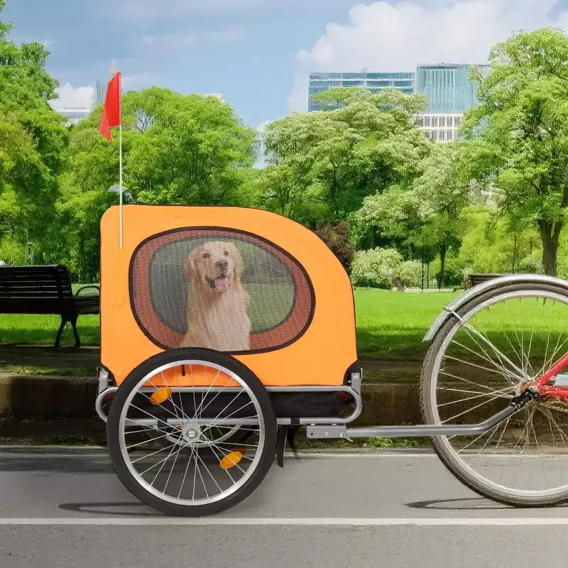Rimorchio per bici per cani, passeggino da jogging - Convertibile per cani di taglia media/grande, capacità 40 kg, impermeabile, attacco universale per bici da 20-29 pollici