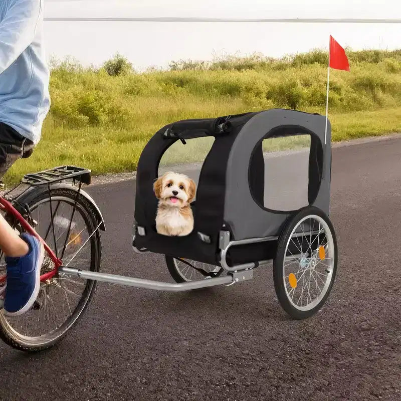 Rimorchio per bici per cani, passeggino da jogging - Convertibile per cani di taglia media/grande, capacità 40 kg, impermeabile, attacco universale per bici da 20-29 pollici