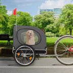 Rimorchio per bici per cani, passeggino da jogging - Convertibile per cani di taglia media/grande, capacità 40 kg, impermeabile, attacco universale per bici da 20-29 pollici