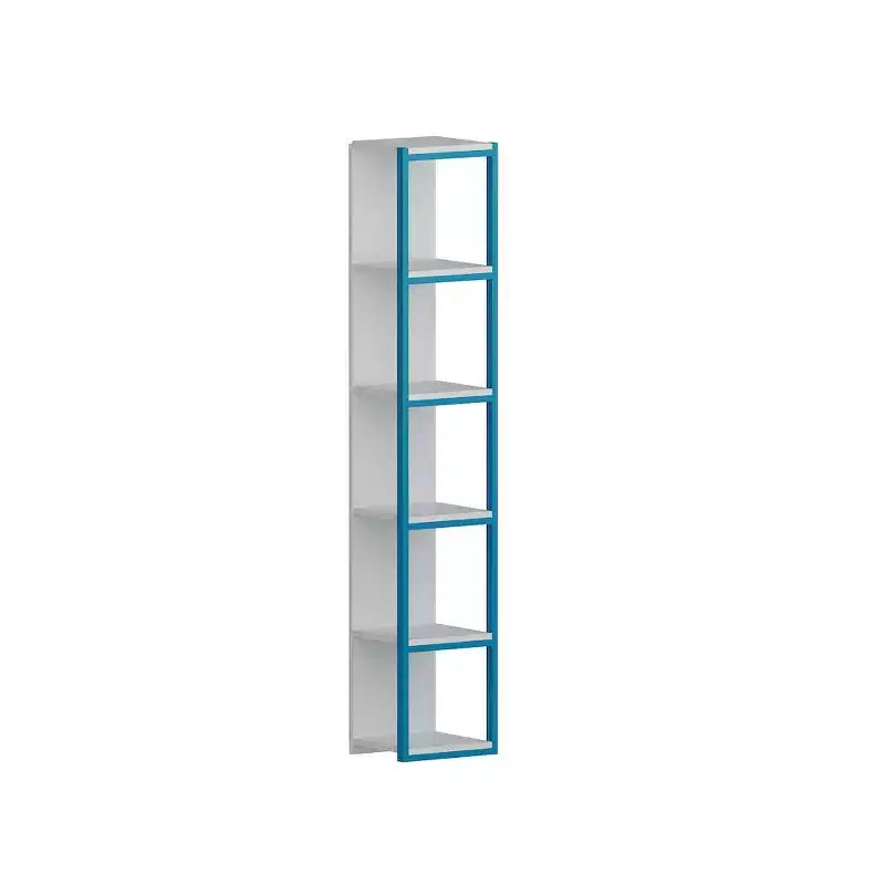 Libreria con Struttura in Metallo e 5 Ripiani, Alta 180 cm