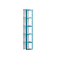 Libreria con Struttura in Metallo e 5 Ripiani, Alta 180 cm