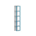 Libreria con Struttura in Metallo e 5 Ripiani, Alta 180 cm
