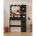 Makeup Vanity Desk with 4 Drawers, 2 Shelves, Modern Dresser, Bedroom or Dressing Room