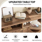 Madia/credenza scanalata da 65,8 pollici con 4 ante, mobile contenitore per cucina, madia in legno per sala da pranzo, soggiorno, ingresso