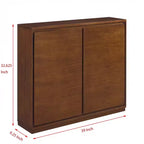 Credenza moderna a 2 ante effetto legno con fori per cavi