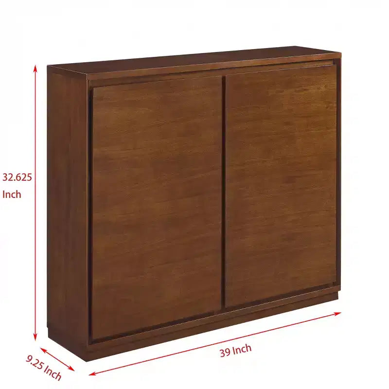 Credenza moderna a 2 ante effetto legno con fori per cavi