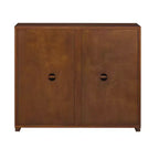 Credenza moderna a 2 ante effetto legno con fori per cavi