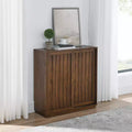 GDFStudio Guill Mid-Century Wood Grain Sideboard with 2 Sliding Door