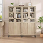 Mobile Contenitore Alto 160 cm con 2 Ante, Dispensa da Cucina, Armadietto da Bagno a 5 Ripiani Regolabili per Cucina, Sala da Pranzo, Bagno