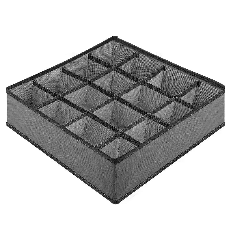 Organizer a 16 Scomparti per Cassetti per Vestiti, Divisori per Calze e Biancheria Intima, Organizer e Contenitore per Armadio e Cameretta Neonati, Grigio