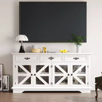 Madia Credenza da 70 cm, Dispensa da Cucina con 3 Cassetti, Mobile Bar in Legno, Consolle da Ingresso per Sala da Pranzo Soggiorno