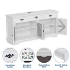 Madia Credenza da 70 cm, Dispensa da Cucina con 3 Cassetti, Mobile Bar in Legno, Consolle da Ingresso per Sala da Pranzo Soggiorno