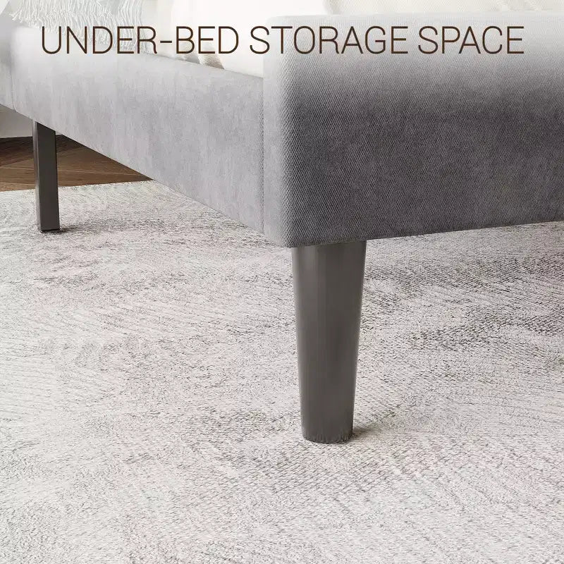 Struttura Letto King Size in Velluto con Design Wingback, Profonda Trapuntatura a Bottoni, Stabilità in Metallo, Facile Montaggio