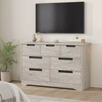 Cassettiera per camera da letto con 7 cassetti, cassettiera in legno per armadio, cassettiera portaoggetti per corridoio, soggiorno e ufficio