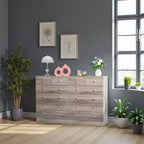 Cassettiera a 6 cassetti in truciolato grigio da 66 cm (25,98 pollici) di larghezza