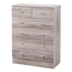 Cassettiera a 6 cassetti in truciolato grigio da 66 cm (25,98 pollici) di larghezza