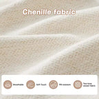 Divanetto a 2 posti in ciniglia Cloud Touch - Schienale trapuntato, Schiuma ergonomica ad alta densità, Base in legno massello, Adatto per appartamenti