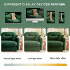 Divanetto a 2 posti in ciniglia Cloud Touch - Schienale trapuntato, Schiuma ergonomica ad alta densità, Base in legno massello, Adatto per appartamenti