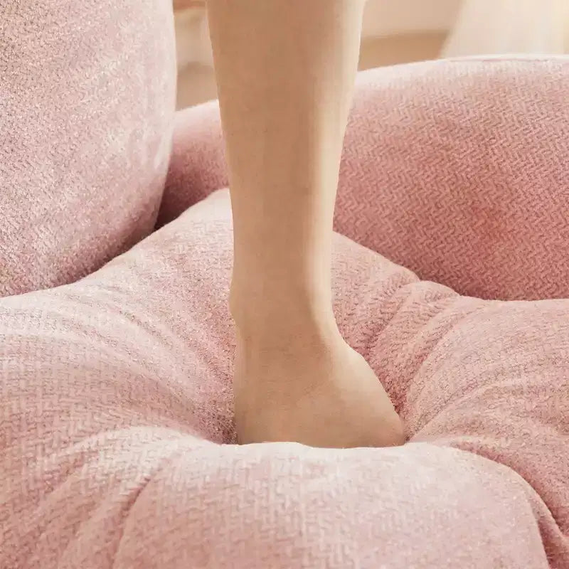 Divanetto a 2 posti in ciniglia Cloud Touch - Schienale trapuntato, Schiuma ergonomica ad alta densità, Base in legno massello, Adatto per appartamenti