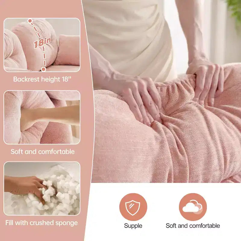 Divanetto a 2 posti in ciniglia Cloud Touch - Schienale trapuntato, Schiuma ergonomica ad alta densità, Base in legno massello, Adatto per appartamenti