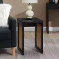 HomeStock 24 in.H Beige Color Square Wood Table Top End Table 1 -piece