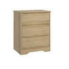 Comò a 3 cassetti per camera da letto, cassettiera in legno alta 75 cm, comodino con cassetti, organizer per vestiti per camera da letto, corridoio
