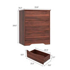 Comò a 3 cassetti per camera da letto, cassettiera in legno alta 75 cm, comodino con cassetti, organizer per vestiti per camera da letto, corridoio