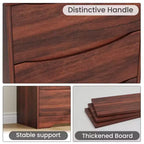 Comò a 3 cassetti per camera da letto, cassettiera in legno alta 75 cm, comodino con cassetti, organizer per vestiti per camera da letto, corridoio