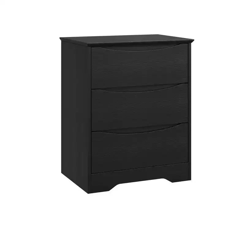 Comò a 3 cassetti per camera da letto, cassettiera in legno alta 75 cm, comodino con cassetti, organizer per vestiti per camera da letto, corridoio
